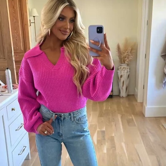 Magenta sweater - Picture 2 of 8